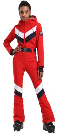GSOU SNOW Ski Suit Women Snowsuit Slim One Piece Jumpsuit Snow Jackets Waterproof Winter Windproof Outdoor Sports Warm