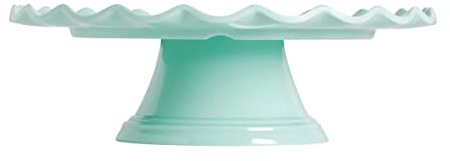A Little Lovely Company Mint mit Wave Melamin Tortenständer Tortenplatte Smal Maße: 27,5 x 9 x 27,5 cm