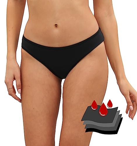 Leoparts Period Swimwear Leakproof Bikini Bottoms Low Rise Swimuit Bottom Briefs for Teen Girls Women