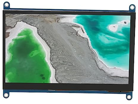 Cuifati Monitor Portatile Touch Screen, Touchscreen IPS da 7 Pollici, Risoluzione 1024x600 Dual Speaker Type C Multi Touch Monitor per RasPi 4 3 2 1 per Retropie per Laptop per PC per TV