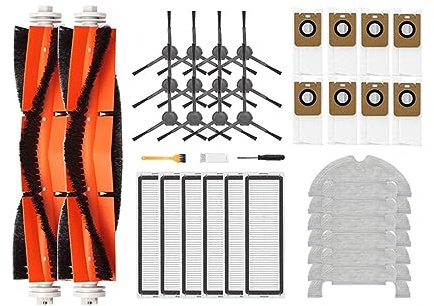 GORMEL Compatible avec Dreame Bot Z10 Pro/L10 Plus, Accessoires for aspirateur Robot, Sac à poussière, Filtre HEPA, Brosse Principale, Chiffon de vadrouille, pièces de Rechange