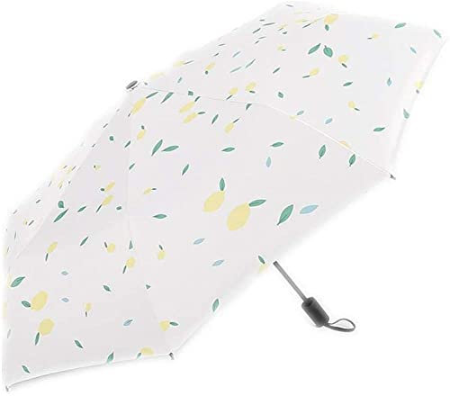 Aintap Creative Three-Fold Folding Umbrella - Sun Protection - Manual Open and Close - Anti-Ultraviolet - Rainproof, Windproof, and DurableLemon sunscreen cream