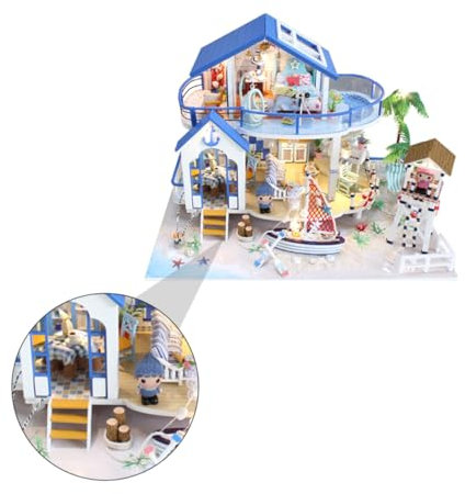 ibasenice Miniatur DIY Hausmodell Baukasten Aus Langlebigem Material Einfach Zusammenzubauen Kreatives Bastelspielzeug Für Junge Mädchen Und Familien Fördert Fantasie Und Gemeinsames Spiel