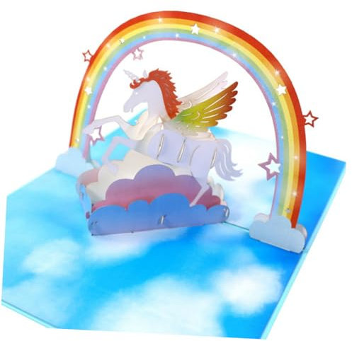 STOBOK Grußkarte Stereoskopische Lebendige Karte Bunt Regenbogen Kreatives Vivid Blessing-karten Grußkarte
