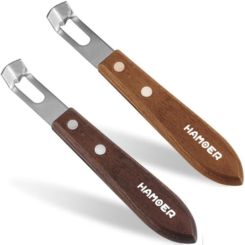 HAMOER Coltello per grattugiare frutta e verdura per decorare cocktail, dessert e insalate, punta in acciaio inox, confezione da 2