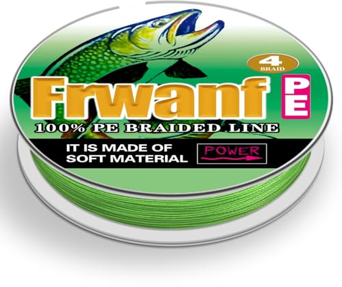 Frwanf fluorescerande grön flätad fiskelina färg bleknar aldrig 100 M-2000 M 6-136 kg superstark PE fiskelina nötningsbeständig fisketråd noll stretch