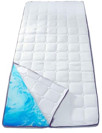RIBECO GERMANY Matratzentopper Aaron ECO, Topper 80x200 cm, hochwertiger Matratzentopper aus atmungsaktivem Gelschaum für optimale Druckentlastung, 4cm Höhe, Allergiker geeignet, Made in Germany