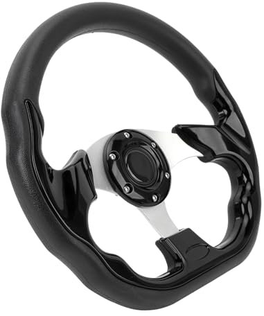 Volante Sportivo Stile 13 Pollici con Presa Migliorata, Materiale PU, Maneggevolezza, Installazione Facile, Adatto per la Maggior Parte dei Veicoli e Auto,