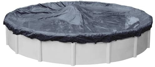 Winter Pool Cover, 15FT / 16.2FT Round Pool Cover for Above Ground Pools, Keeps Out Debris, Cold and Resistant, Includes Winch and 100FT Cable, Superior Strength (15FT)