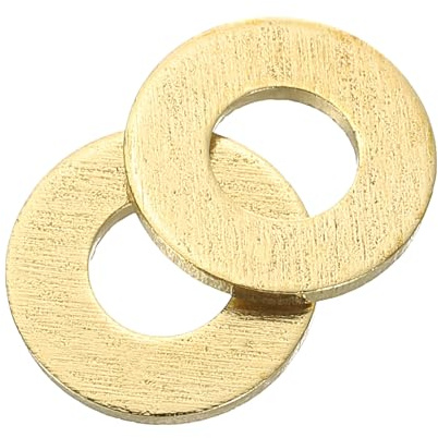 QUARKZMAN Arandela Plana, 80 Pcs Arandelas de Latón M4, 10mm OD, 0.8mm de Espesor Kit de Surtido de Sellos de Anillo, Junta de Sellado Metálica para Tornillos, Pernos y Tuercas