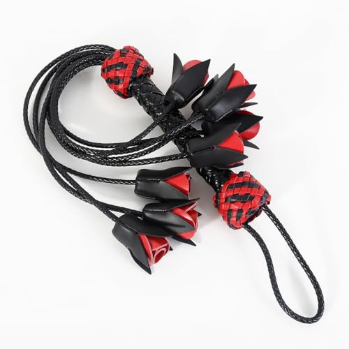 Canarea Peitsche sex sm Flogger Erotik Leder Rose Blumen Handarbeit Flogger Peitsche für SM Sex Flogger Harness Geschirr Sexspielzeug Cosplay