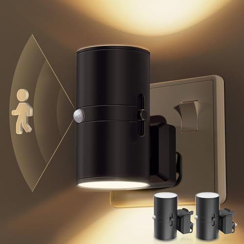 LOHAS-LED Motion Sensor Night Light Plug in, Motion Activated Night Light | Plug in Light, Dimmable Nightlight Warm White Light, Motion Sensor Light Indoor for Bathroom Stairway Hallway Bedroom, 2 Pack