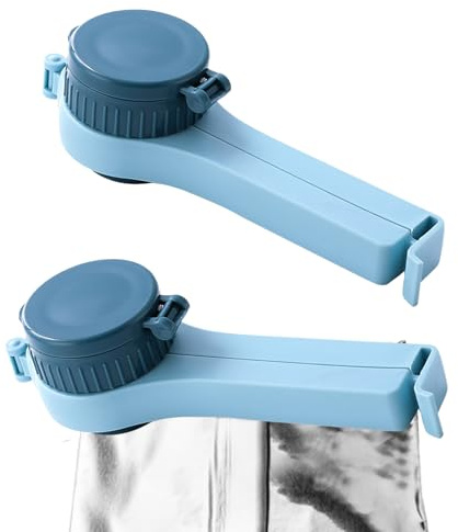 Clips de cierre con boquilla, clip dispensador de aperitivos, clip de cocina reutilizable, clips para bolsas, clips para bolsas, clips frescos para envases de alimentos, dulces, aperitivos, alimentos