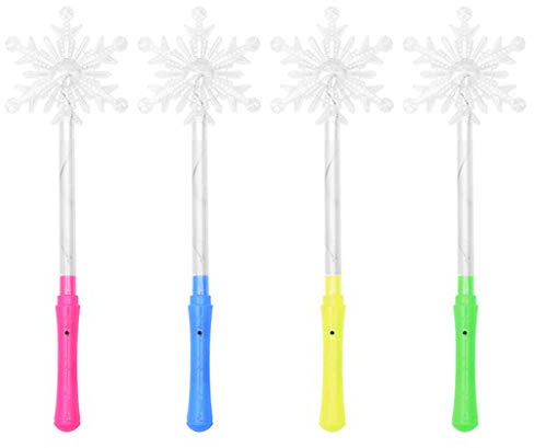 Klaisy Dauer Leuchtstäbe Blinkender Stern Stick Projektion Kinder Geschenk Stick Weihnachtsdekorationen für Zuhause Weihnachtsbeleuchtung Maskerade Kostüm Cosplay Requisiten Zubehör Outdoor LED