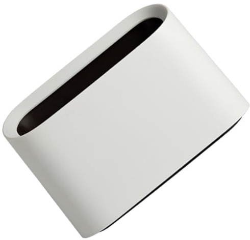 WEKADRIN Mini Bidone della Spazzatura da Tavolo in Plastica PP Bianco Contenitore per Rifiuti da Scrivania Piccolo e Resistente Cestino da Comodino per Ufficio Casa e Camera
