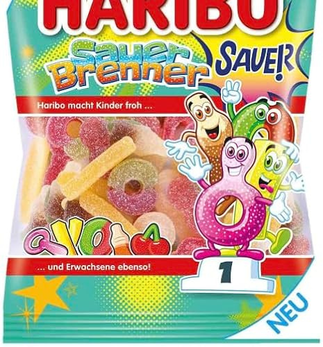 Sauer Brenner Gummies - Bonbons très acidulés aux formes variées pour une explosion de saveurs - Compatible avec Haribo - 160g