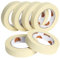 TAPEBEAR All Purpose Masking Tape 24mm x 55m, Beige Painters Tape Decorators Tape for Painting, Decorating, Artists DIY Crafts, Home Office School Projects, 6 Rolls