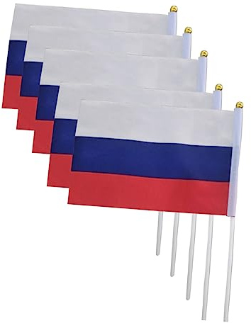 Warmhm 5 STK -Flagge Unterstützen Sie Russland-flaggen Mini-amerikanische Flaggen Auf Stick Kleine Mini-flaggen Klassenzimmer-Flagge Handfahnen Kleine Fahnen Handheld Büro Tisch