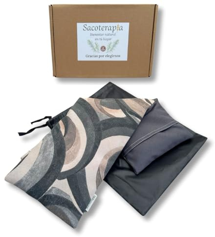 Saco Térmico Cervical y Lumbar 50x16 cm para Microondas – Doble Uso Calor y Frío – Bolsa de Semillas con Lavanda y Romero – Alivio Natural de Dolor Muscular y Cólicos – Reutilizable – Sacoterapia