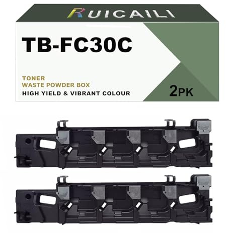 TB-FC30 TBFC30 TB-FC30C TBFC30C Réservoir de Toner usagé Compatible en Remplacement de TB-FC30 TBFC30 A Utiliser avec Les imprimantes E-Studio 2050C 2051C 2500AC 2510AC 2550C 2551C 3015AC 3505AC (2PK)