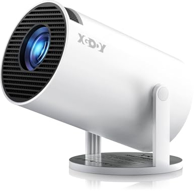 [App Integrada] Xgody Proyector Portátil Mini Proyector Vídeo con WiFi 6 Bluetooth 5.4 Support 4K 1080P, 180° Rotation HDMI/TV Stick/USB/PS5/Laptop