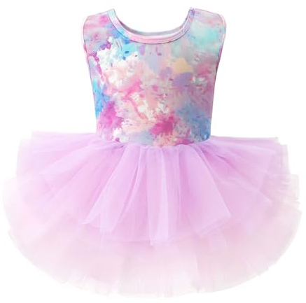 Tutu.kk Little Girls Colorful Dance Tutu Leotard Ballet Dress Gymnastics