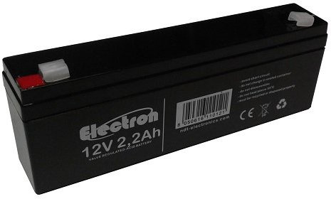 BATTERIA PIOMBO RICARICABILE 12V 2,2AH 178X60X34mm PER ANTIFURTI SIRENE E ALLARMI 2AH 2,3AH