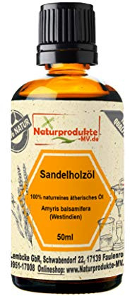 Sandelholzöl (50 ml) 100% naturreines ätherisches Öl Sandelholz Öl