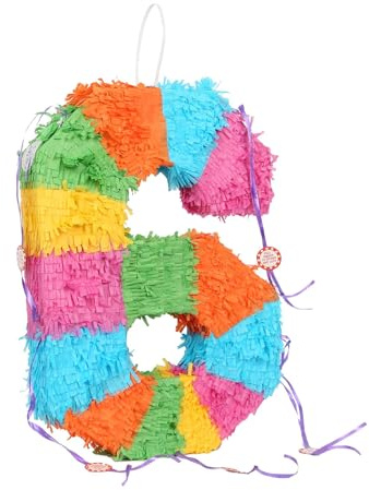 Fax Potato Number 6 Pinata | Party Accessory Decoration | 35 x 7.5 x 50cm - Green, Red, Yellow