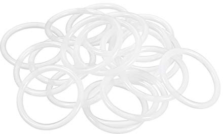 sourcing map 20 Stk. Dichtungsring 32mm AD 26mm ID 3mm Breite Weiß | Silikon O-Ring VMQ