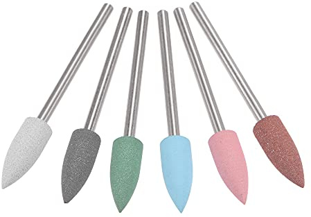 sourcing map Mounted Grinding Bits Grinder Heads Silicone Polishing Wheels for Rotary Tools 6mm Dia Multi-Color 6pcs