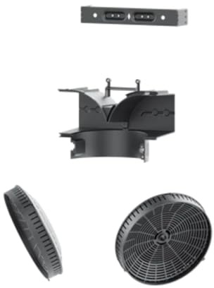 Teka D13CTP - Kit de Recirculación para Filtros Convencionales, sin Cubretubos, Incluye Filtros D9C, para Campana en Recirculación, Fácil Instalación, Color Negro