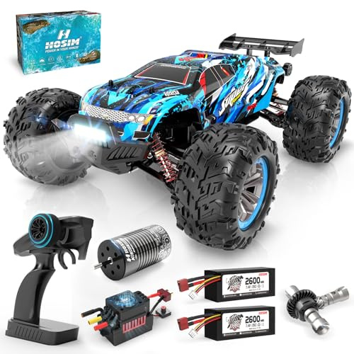Hosim Brushless RC Cars, 1:10 68+ KMH High Speed Remote Control Car for Adults Boys, 4X4 All Terrains Waterproof Off Road Hobby Grade Large Fast Racing Buggy Toy Gift Monster Trucks