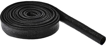 Rebower Silicone Fiberglass Sleeve Insulated Cable Protection Tube [for High-Temperature Applications] - 3M-7mm / Black