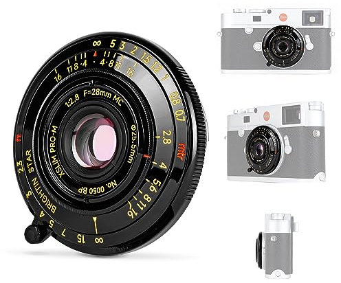 Brightin Star 28mm F2.8 Full Frame Manual Focus Lens for Leica-M Mount,Camera Lens Compatible with M2 M3 M4 M5 M6 M7 M8 M9 M9P M10 M262 M240 M240P M10P M10M