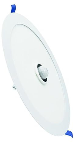 LEDUNI Downlight Circular LED Techo con Sensor de Movimiento 18W Panel Redondo Empotrable con Detector de Presencia 218X43H mm corte 205 mm (1 Unidad, Luz Blanco Fria 6000K)
