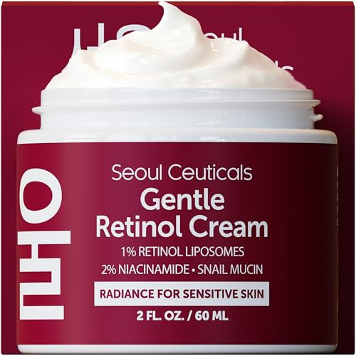 SeoulCeuticals Crème de nuit hydratante pour le visage au rétinol – Soin de la peau coréen pour réduire les rides, les cernes et les taches de vieillesse, crème anti-âge pour le visage de jour comme