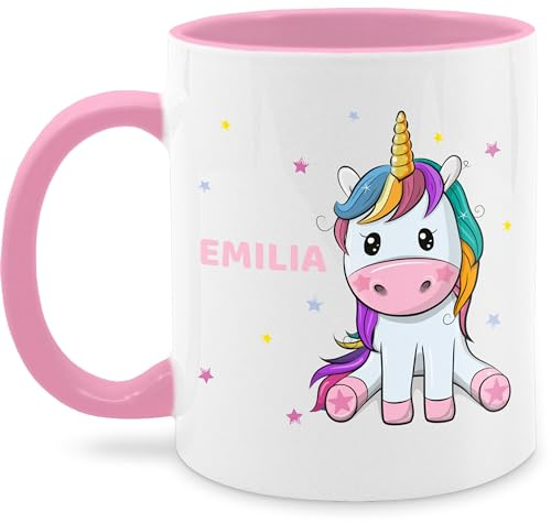 Tasse Tassen 325ml - Einhörner - Einhorn Unicorn - 325 ml - Rosa - kinder einhorntasse unicorns häferl und einhorntassen einhörnern kindertasse mädchen einhornbecher personalisierter mug