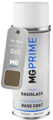 MG PRIME Autolack Spraydose für Opel G6S / 30W Olive Tree Metallic/Oliv Beige Metallic Basislack Sprühdose 400ml