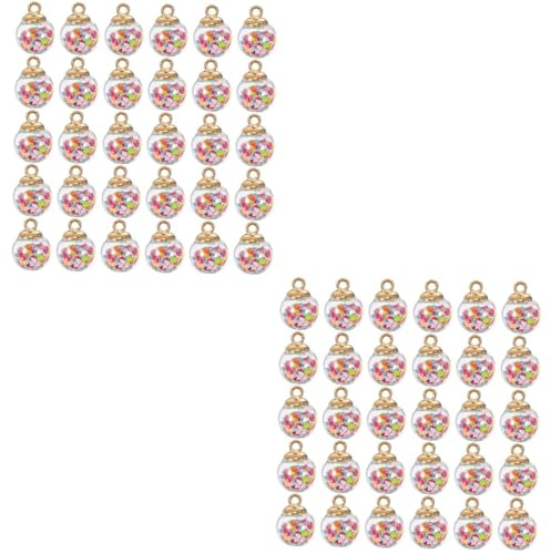 Cabilock 60 STK Mini-Paillettenball Weihnachtsschmuck Christbaum anhänger Mini- Christbaumschmuck dekorative Minikugeln kreative Minibälle Handbuch Zubehör Blitzkugel schmücken Plastik