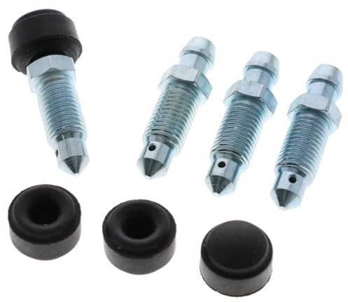 4X Bremssattel Entlüfterschrauben Entlüftungsventile M8x1x33,5 mit Kappen
