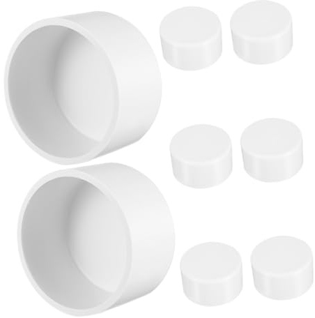 Mobestech 8piezas Tapones De Pvc Extremos De Tubería Orificios Redondos Sellado Protector De Pvc