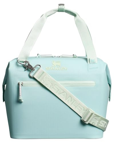STANLEY All Day Julienne Mini Soft Cooler Bag and Lunch Box 7.4 Quarts | 10 Can Cooler with Handles and Strap | Stays Cold for Hours | Insulated Travel Bag with Zipper | BPA-Free | Seafoam