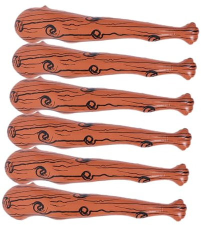 Yardwe 6stücke Schwimmender Baseball Aufblasbarer Baseballschläger Aufblasbarer Holzstock Zubehör Anfeuerungsstäbe Requisitenstäbe Für Themenbezogene Dekorationen Cosplay-partyzubehör
