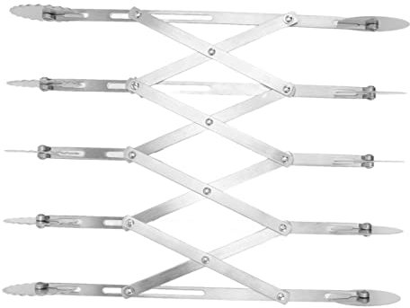 Pizza Cutter, Pizza Slicer Stainless Steel 5 Wheel Retractable Pastry Cutter Roller Pastry Knife Divider Expandable for Cake Dough