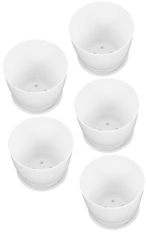 Toddmomy 5ensembles Lot de Petits Pots pour Orchidées avec Drainage Et Plateau Inclus