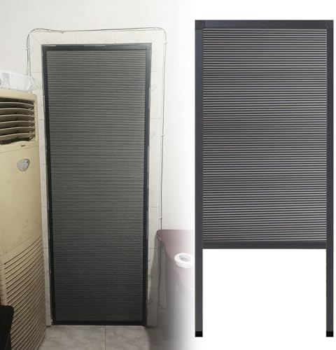 RENLXFI Porte Pieghevoli A Fisarmonica Grigie per Interni, Porte A Soffietto su Misura per Bagno, Doccia, Armadio, Cucina, Dispensa, Scorrevoli A Scomparsa(60x210cm/23.6x83in)