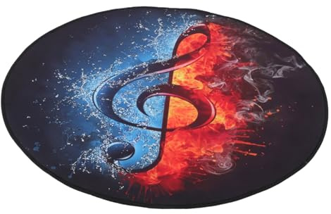 DECORNIJIA Drum Carpet Rug Acoustic Floor Dampening Mat with Anti-slip Particles Soundproof and Thickened Flannel Material Non-slip Drum Mat for Home or Restaurant Use