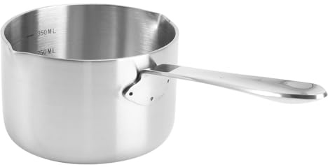 Hohopeti Olla de Acero Inoxidable Leche y Café Cacerola Práctica con Mango Resistente la Corrosión para Cocinas de Inducción y Gas para Calentar Leche y Preparar Alimentos Complementarios