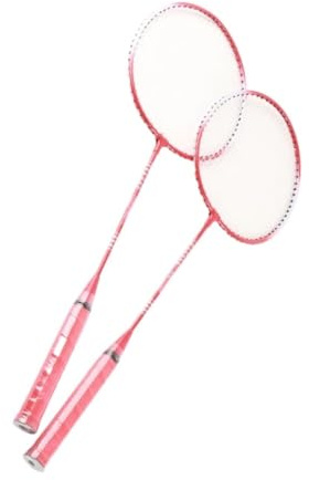 ZQINGQING Badminton Set Raqueta de bádminton superligera con Mango Dividido y aleación Hierro(Red)